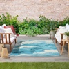 image:imageNourison Home Color Splash Ivory Blue 53 x 73 Area Rug  Easy Clean Non Shedding Bed Room Living Room Dining Room Kitchen 5 x 7Ivory Blue