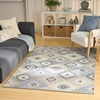 image:imageNourison Home Copenhagen Ivory Navy 5 x 7 Area Rug  Easy Clean Non Shedding Bed Room Living Room Dining Room Kitchen 5 x 7Ivory Blue