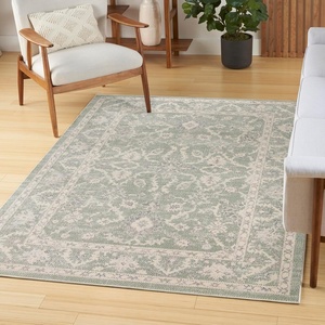 image:imageNourison Home Desert Mirage Charcoal Ivory 53 x 73 Area Rug  Easy Clean Non Shedding Bed Room Living Room Dining Room Kitchen 5 x 7Light Green