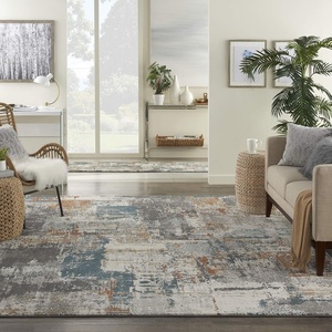 image:imageNourison Home Ludlow Modern GreyMulti 9 x 12 Area Rug Easy Clean Non Shedding Bed Room Living Room Dining Room Kitchen 9x129 X 12