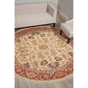 image:imageNourison Home Nourmak Vintage Light Gold 8 x ROUND Area Rug Easy Cleaning Non Shedding Bed Room Living Room Dining Room Kitchen 8 RoundLight Gold