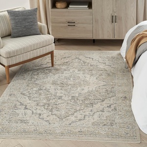 image:imageNourison Home Nyle Ivory Taupe 53 x 710 Area Rug  Easy Clean Non Shedding Bed Room Living Room Dining Room Kitchen 5 x 8