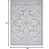 image:imageNicole Curtis Machine Washable Series 1 Traditional Ivory Blue 53 x 73 Area Rug Easy Cleaning Non Shedding Bed Room Living Room Dining Room Kitchen 5x7