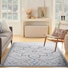 image:imageNicole Curtis Machine Washable Series 1 Traditional Ivory Blue 53 x 73 Area Rug Easy Cleaning Non Shedding Bed Room Living Room Dining Room Kitchen 5x7