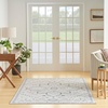 image:imageNicole Curtis Machine Washable Series 1 Traditional Ivory Blue 53 x 73 Area Rug Easy Cleaning Non Shedding Bed Room Living Room Dining Room Kitchen 5x7