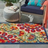 image:imageNourison Home Aloha Red Multicolor 2 x 3 Area Rug  Easy Clean Non Shedding Bed Room Living Room Dining Room Kitchen 2 x 3
