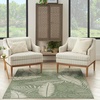image:imageNourison Home Garden Oasis Navy 8 x Round Area Rug  Easy Clean Non Shedding Bed Room Living Room Dining Room Kitchen 8 x RoundGreen Ivory