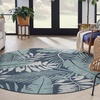 image:imageNourison Home Garden Oasis Navy 8 x Round Area Rug  Easy Clean Non Shedding Bed Room Living Room Dining Room Kitchen 8 x RoundNavy