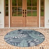 image:imageNourison Home Garden Oasis Navy 8 x Round Area Rug  Easy Clean Non Shedding Bed Room Living Room Dining Room Kitchen 8 x RoundNavy