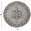 image:imageNourison Home Tranquil Grey Navy 4 x Round Area Rug  Easy Clean Non Shedding Bed Room Living Room Dining Room Kitchen 4 x RoundGreyNavy