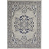 image:imageNourison Home Tranquil Grey Navy 4 x Round Area Rug  Easy Clean Non Shedding Bed Room Living Room Dining Room Kitchen 4 x RoundGreyNavy