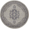 image:imageNourison Home Tranquil Grey Navy 4 x Round Area Rug  Easy Clean Non Shedding Bed Room Living Room Dining Room Kitchen 4 x RoundGreyNavy