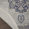 image:imageNourison Home Tranquil Grey Navy 4 x Round Area Rug  Easy Clean Non Shedding Bed Room Living Room Dining Room Kitchen 4 x RoundGreyNavy
