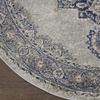 image:imageNourison Home Tranquil Grey Navy 4 x Round Area Rug  Easy Clean Non Shedding Bed Room Living Room Dining Room Kitchen 4 x RoundGreyNavy