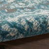 image:imageNourison Home Maxell IvoryTeal 53 x Round Area Rug  Easy Clean Non Shedding Bed Room Living Room Dining Room Kitchen 5 x Round