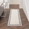 image:imageNourison Home Nourison Essentials Black Ivory 22 x 76 Area Rug  Easy Clean Non Shedding Bed Room Living Room Dining Room Kitchen 8 RunnerIvoryBlack