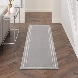 image:imageNourison Home Nourison Essentials Black Ivory 22 x 76 Area Rug  Easy Clean Non Shedding Bed Room Living Room Dining Room Kitchen 8 RunnerGreyIvory