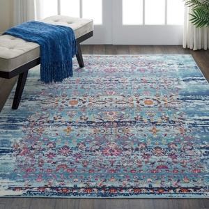 image:imageNourison Home Vintage Kashan Blue 4 x 6 Area Rug  Easy Clean Non Shedding Bed Room Living Room Dining Room Kitchen 4 x 6