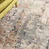 image:imageNourison Home Concerto BeigeGrey 710 x roundArea Rug Abstract Distressed Easy Cleaning Non Shedding Bed Room Living Room Dining Room Kitchen 8 Round