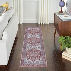 image:imageNicole Curtis Machine Washable Series 1 Vintage Brick Ivory 22 x 8 Area Rug Easy Clean Non Shedding Bed Room Living Room Dining Room Backyard Deck Patio 2x8