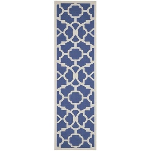 image:imageWaverly Sun N Shade IndoorOutdoor Lapis 23 x 8 Area Rug Easy Clean Non Shedding Bed Room Living Room Dining Room Backyard Deck Patio 2x8Lapis
