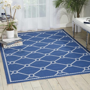 image:imageWaverly Sun N Shade IndoorOutdoor Navy 10 x 13 Area Rug EasyCleaning Non Shedding Bed Room Living Room Dining Room Backyard Deck Patio 10x13