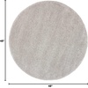 image:imageNourison Home Malibu Shag Solid Silver Grey 4 x ROUND Area Rug Easy Cleaning Non Shedding Bed Room Living Room Dining Room Kitchen 4 Round