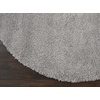 image:imageNourison Home Malibu Shag Solid Silver Grey 4 x ROUND Area Rug Easy Cleaning Non Shedding Bed Room Living Room Dining Room Kitchen 4 Round