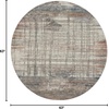 image:imageNourison Home Rustic Textures Rustic GreyMulti 53 x round Area Rug Easy Cleaning Non Shedding Bed Room Living Room Dining Room Kitchen 5 Round