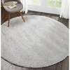 image:imageNourison Home Malibu Shag Solid Silver Grey 4 x ROUND Area Rug Easy Cleaning Non Shedding Bed Room Living Room Dining Room Kitchen 4 Round