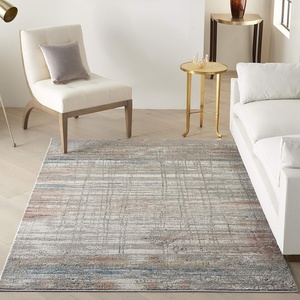 image:imageNourison Home Rustic Textures Rustic GreyMulti 53 x round Area Rug Easy Cleaning Non Shedding Bed Room Living Room Dining Room Kitchen 5 Round