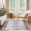 image:imageNicole Curtis Machine Washable Series 1 Geometric IvoryCharcoal 6 x 9 Area Rug Easy Cleaning Non Shedding Bed Room Living Room Dining Room Kitchen 6x9