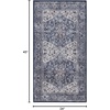 image:imageNourison Home New Concept Washables Navy Ivory 2 x 39 Area Rug  Easy Clean Non Shedding Bed Room Living Room Dining Room Kitchen 2 x 4