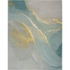image:imageNourison Home Prismatic Abstract GreySeafoam 39 x 59 Area Rug Easy Cleaning Non Shedding Bed Room Living Room Dining Room Kitchen 4x6