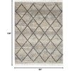 image:imageNourison Home Scandinavian Shag Silver Grey 710 x 106 Area Rug Easy Clean Non Shedding Bed Room Living Room Dining Room Kitchen 8x11