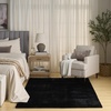 image:imageNourison Soft Plush Rabbit Faux Fur 5 x 7 Black Polyester Area Rug