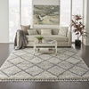 image:imageNourison Home Scandinavian Shag Silver Grey 710 x 106 Area Rug Easy Clean Non Shedding Bed Room Living Room Dining Room Kitchen 8x11