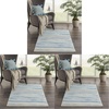 image:imageNourison Jubilant Blue 3 x 5 Area Rug Striped Low Pile Non Slip Indoor Contemporary 3x5 Pack of 3