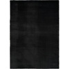 image:imageNourison Soft Plush Rabbit Faux Fur 5 x 7 Black Polyester Area Rug