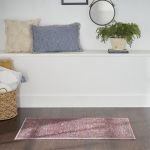 image:imageNicole Curtis Machine Washable Series 1 Farmhouse Brick 3 x 5 Area rug Easy cleaning Non Shedding Bed Room Living Room Dining Room Kitchen 3x5