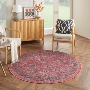 image:imageNourison Home New Concept Washables Brick 53 x Round Area Rug  Easy Clean Non Shedding Bed Room Living Room Dining Room Kitchen 5 x Round