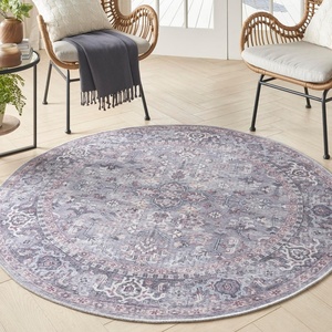 image:imageNourison Home New Concept Washables Grey 53 x Round Area Rug  Easy Clean Non Shedding Bed Room Living Room Dining Room Kitchen 5 x Round