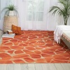 image:imageNourison Home Coastal Abstract Orange 53 x 75 Area Rug Easy Clean Non Shedding Bed Room Living Room Dining Room Kitchen 5x7Orange