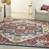 image:imageNourison Home Parisa French Country BrickIvory 79 x 99 Area Rug Easy Clean Non Shedding Bed Room Living Room Dining Room Kitchen 8x10BrickIvory