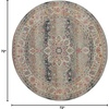 image:imageNourison Home Vintage Kashan Vintage Grey 6 x Round Area rug Easy cleaning Non Shedding Bed Room Living Room Dining Room Kitchen 6 Round