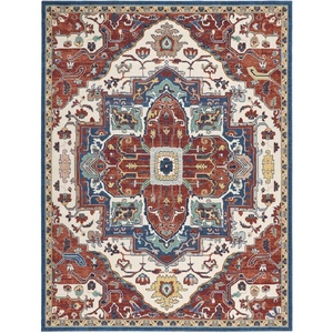 image:imageNourison Home Parisa French Country BrickIvory 79 x 99 Area Rug Easy Clean Non Shedding Bed Room Living Room Dining Room Kitchen 8x10BrickIvory