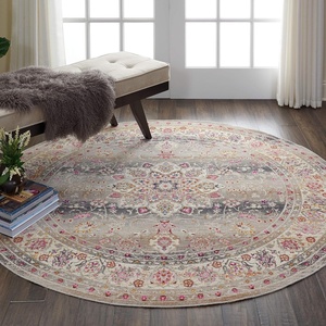 image:imageNourison Home Vintage Kashan Vintage Grey 6 x Round Area rug Easy cleaning Non Shedding Bed Room Living Room Dining Room Kitchen 6 Round