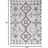 image:imageNicole Curtis Machine Washable Series 1 Diamond IvoryMulti 53 x 73 Area Rug Easy Cleaning Non Shedding Bed Room Living Room Dining Room Kitchen 5x7