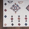 image:imageNicole Curtis Machine Washable Series 1 Diamond IvoryMulti 53 x 73 Area Rug Easy Cleaning Non Shedding Bed Room Living Room Dining Room Kitchen 5x7