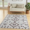 image:imageNicole Curtis Machine Washable Series 1 Diamond IvoryMulti 53 x 73 Area Rug Easy Cleaning Non Shedding Bed Room Living Room Dining Room Kitchen 5x7